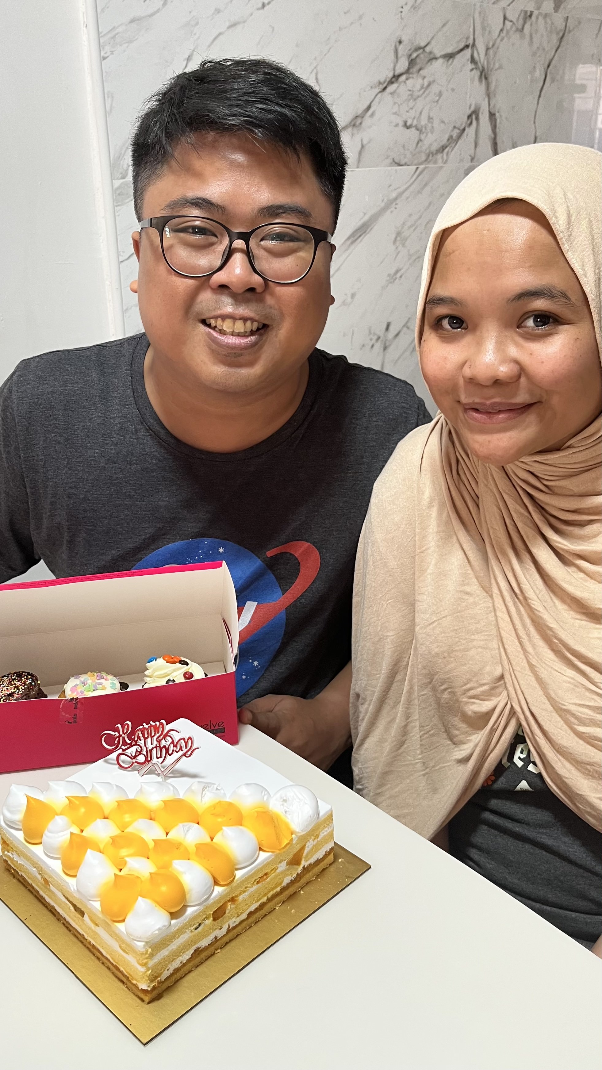 Thank you for the mango cake surprise!
